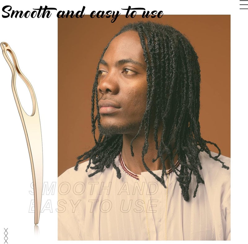 WILLBOND 4 Pieces Sisterlock Retighten Tool, Dreadlock Tool for Hair, Dreadlock Crochet Needle, Loc Crochet Needle for Hair Extensions Styling Loc Maintenance (Gold,Silver,Rose Gold) - Image 3