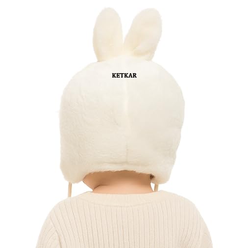KETKAR Baby Winter Caps – Unisex Woolen Beanie Hat for Toddlers (6 Months to 3 Years) | Soft & Warm Knit Cap for Boys & Girls_White - Image 2
