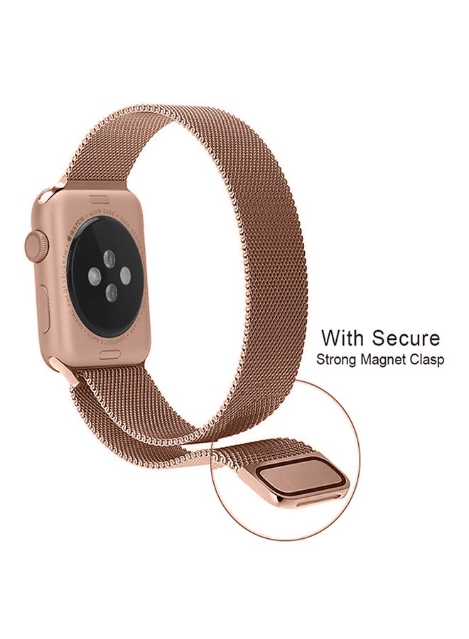 TraMx Replacement Band For Apple Watch Series 1/2/3 42mm Rose Gold - Image 2