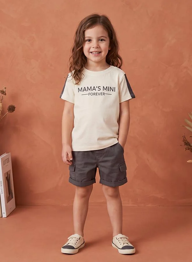 Babies & More Babies & More Newborn Boys Off-White Short Sleeve T-Shirt