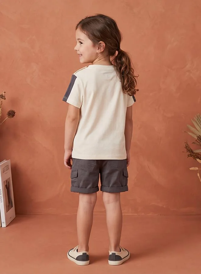Babies & More Babies & More Newborn Boys Off-White Short Sleeve T-Shirt