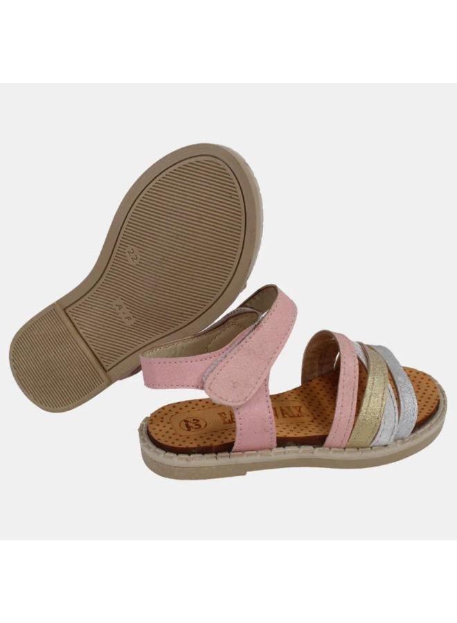 EASY Girls Leather Sandals - Soft Colors - Image 2