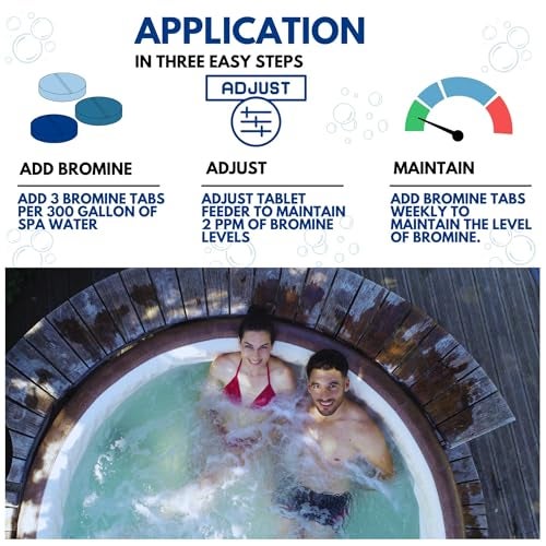 Ahh-Some AhhSome 2-Inch Mini Bromine Tablets 1.5 Lbs for Spa and Hot Tub Sanitizer | Slow-Dissolving Brominating Tabs for Pools | Chlorine Odor-Free, Long-Lasting Spa Water Treatment - Image 5