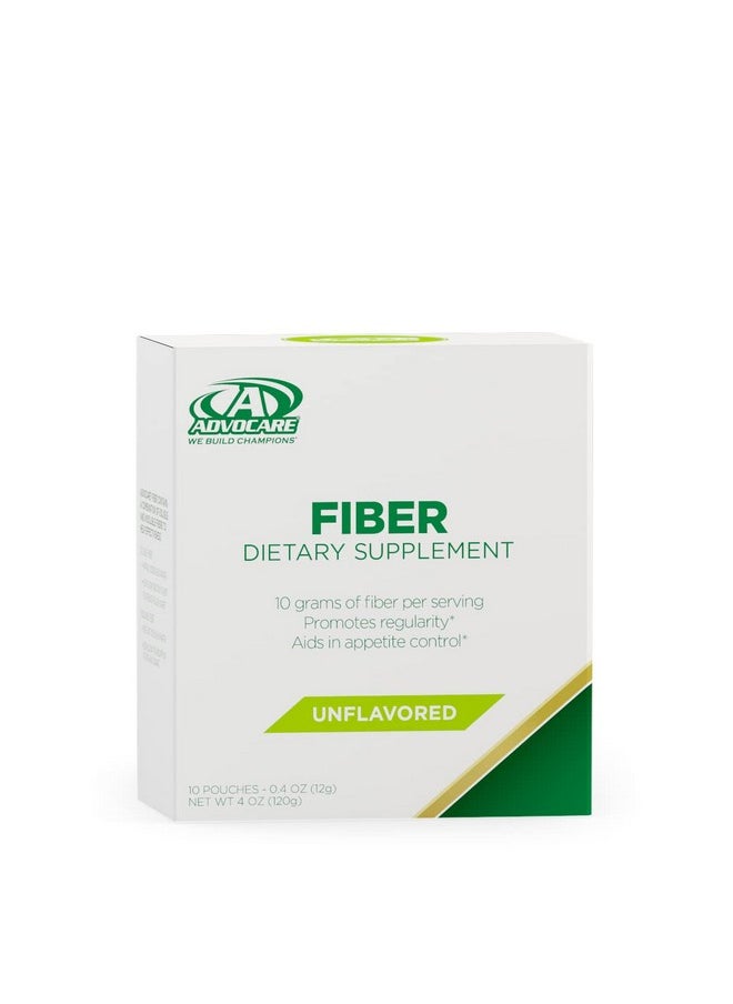AdvoCare - Fiber Dietary Supplement Fiber Powder Supplement With Soluble And Insoluble Fiber Unflavored 10 Pouches - Image 1