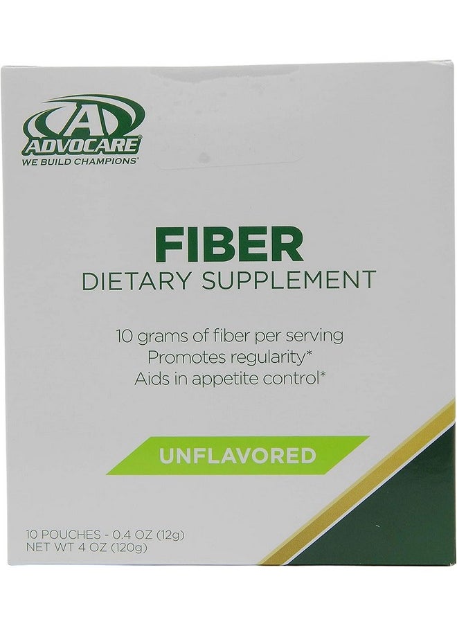 AdvoCare - Fiber Dietary Supplement Fiber Powder Supplement With Soluble And Insoluble Fiber Unflavored 10 Pouches - Image 1