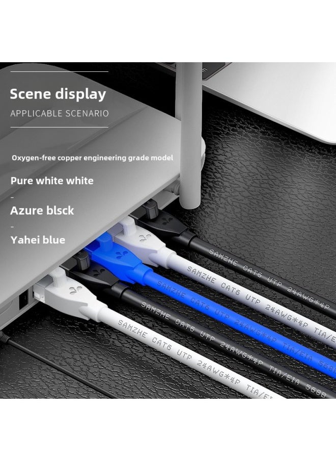 Generic Yamazawa Six Kinds Of Gigabit Network Cable Household High-speed Oxygen-free Copper Computer Router Cable 10 Meters Outlet-Color:Oxygen-free Copper Project Black-Line Length:5 M  - Image 4