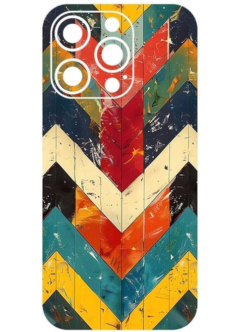 256 Chevron Pattern Mobile Protector Back Skin Wrap Sticker For Iphone 16 Pro Not A Case Cover
