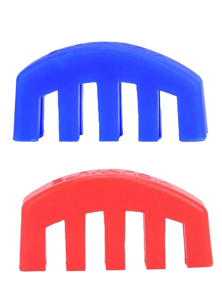 Mike Music 2PCS Violin Practice Mute, Rubber Practice Fiddle Silencer for 4/4 Violin Volume Control, Violin Silence Rubber, Rubber Violin Mute Blue, Red  - Image 1