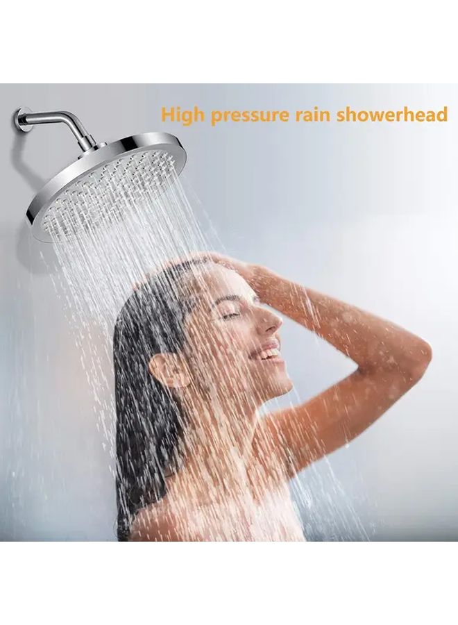 Silvery ABS High Pressure Rainfall Shower Head With Anti Clogging Nozzles Easy Installation - Image 2