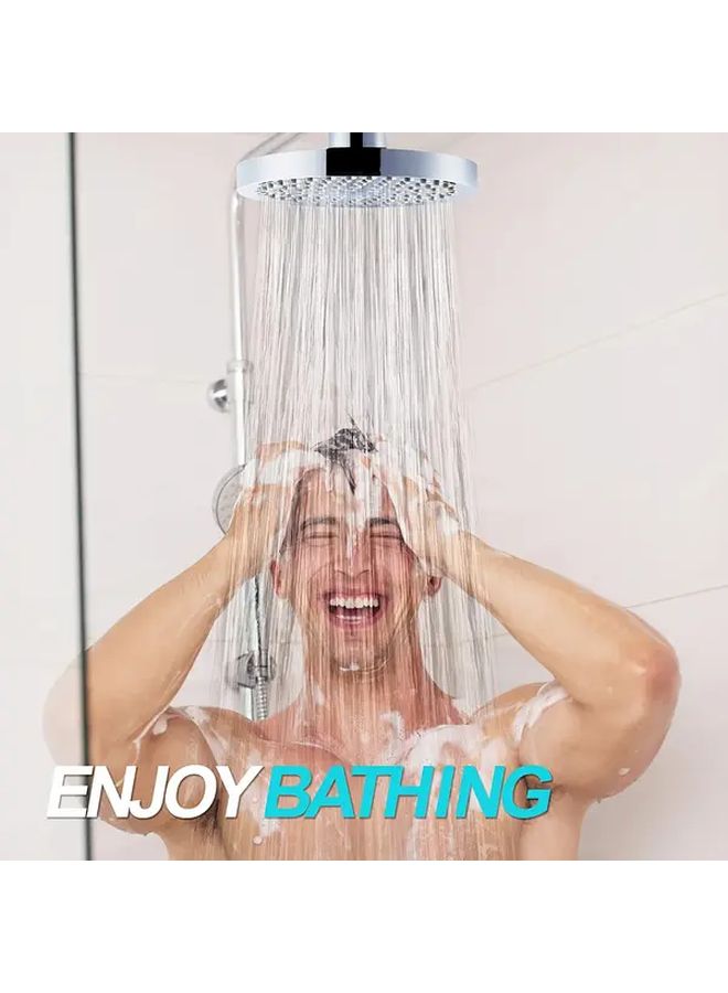 Silvery ABS High Pressure Rainfall Shower Head With Anti Clogging Nozzles Easy Installation - Image 3