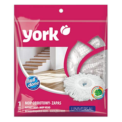 YORK 360 Degree Rotating Spin Mop Cleaner, Microfiber Mop Head Replacement Refill for Home & Office Floors, Tiles & Wooden Floor Dust Cleaner Use Spin Mop Refill in Pack of 2 - Image 4