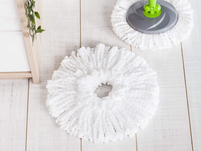 YORK 360 Degree Rotating Spin Mop Cleaner, Microfiber Mop Head Replacement Refill for Home & Office Floors, Tiles & Wooden Floor Dust Cleaner Use Spin Mop Refill in Pack of 2 - Image 2
