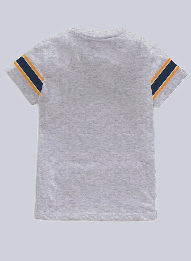 كوديز تيشيرت أطفال بطبعة جرافيك رمادية