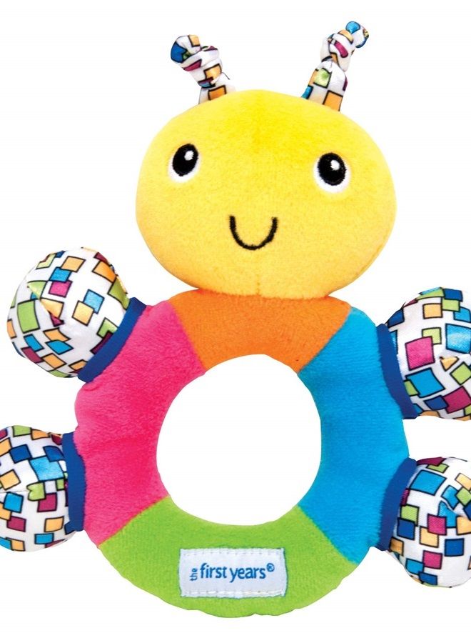 the FIRST years First Baby Rattle - Sensory Toys with Soft Textures and Crinkle Sounds - Infant Toys Ages 3 Months and Up - Image 1