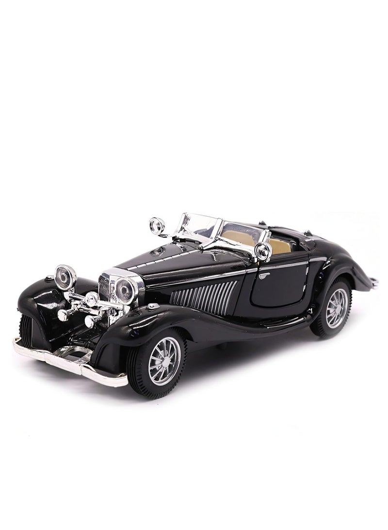 1:28 Scale Pullback Diecast Metal Antique Classic Model Cars Collectible Toy Gifts (Black,Length 6.5in/16.8cm) - Image 1