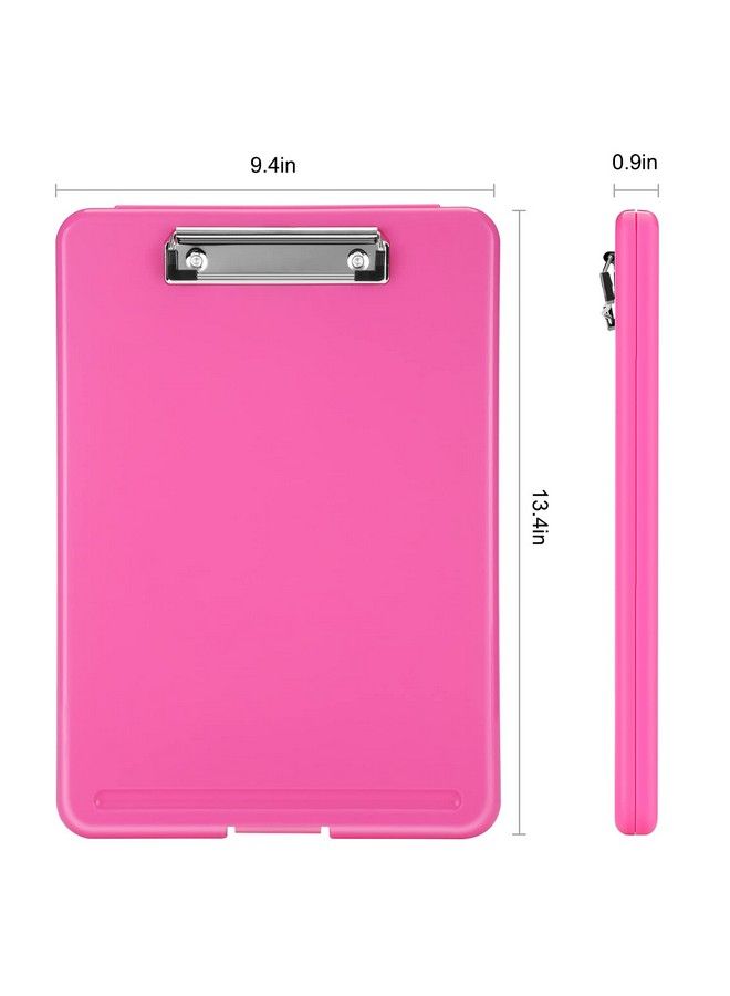 Sooez Clipboard With Storage Plastic Storage Clipboard With Low Profile Clip Heavy Duty Nursing Clipboards Foldable Coaches Clipboard Case For Work Kids Teacher Must Haves Office School Supplies - Image 3