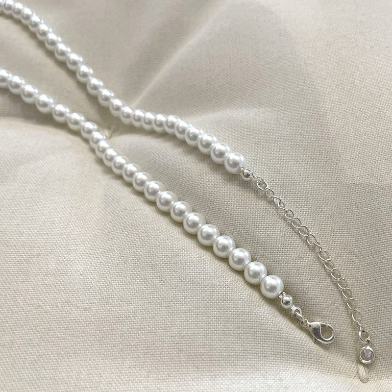 Zeffy Pearl Necklace for Women, 8MM Dainty Round Imitation Pearl Choker Wedding Delicate Jewelry for Women Simple Bridesmaid Jewelry Gifts - Image 4
