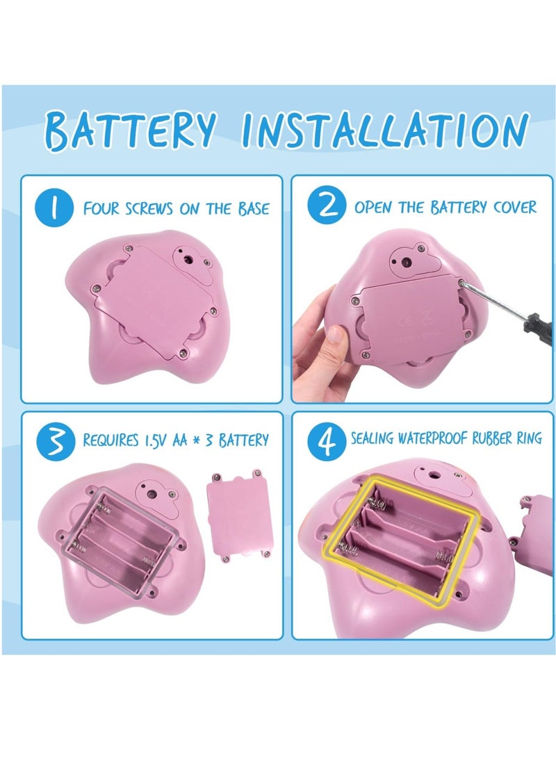 Captaintech Bathtub Toys for Kids, Bath Toys, Whale Bath Toy Sprinkler, Stingray Automatic Spray Water, Induction Sprinkler Bathtub Baby Toys for Infants Toddlers, Pool Bathroom Baby Toy Boys & Girls Gift - Image 5