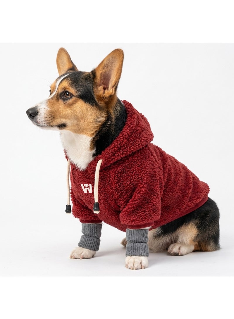 Winter Fresh Crimson Sherpa Hoodie - Small Size