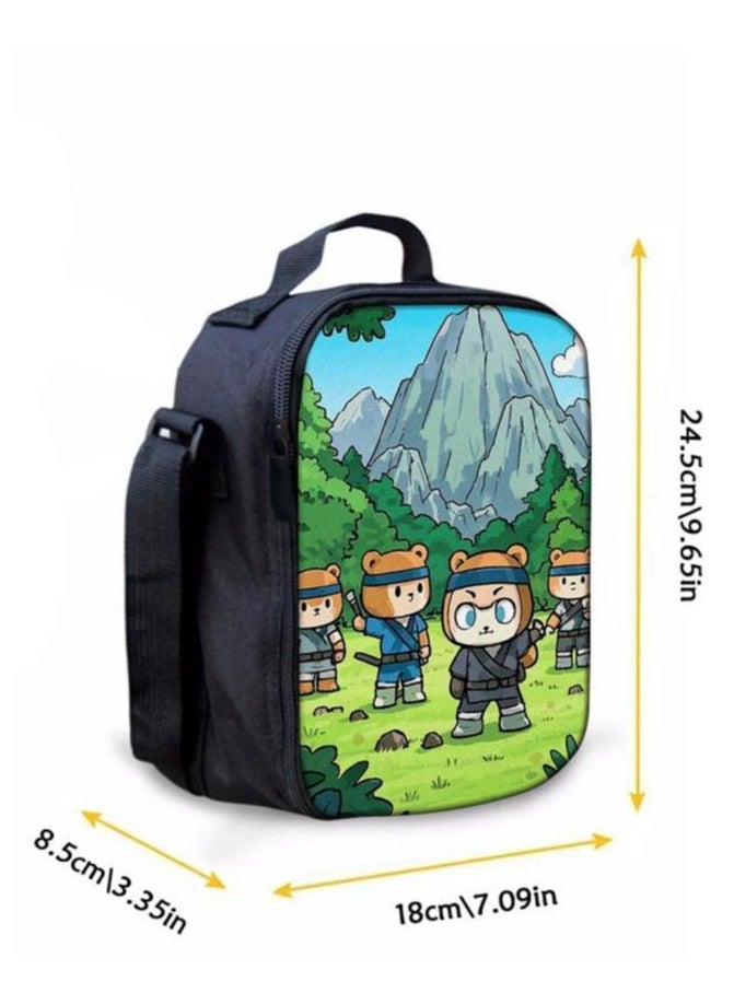 Three-piece set of cartoon characters (schoolbag, for students) - 641