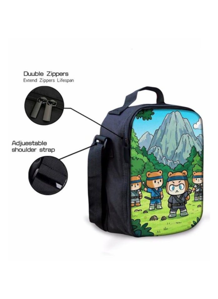 Three-piece set of cartoon characters (schoolbag, for students) - 641