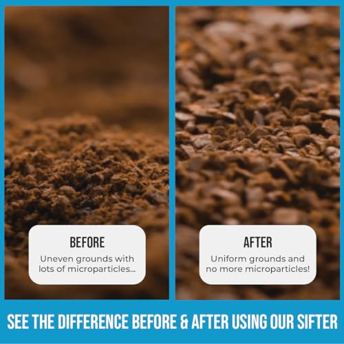 SHELBRU Coffee Sifter/Sieve for Microfines in Coffee Grounds - 2 Stainless Steel Filters Included - 800um for Coarse Ground, 500um for Medium Ground - Image 5