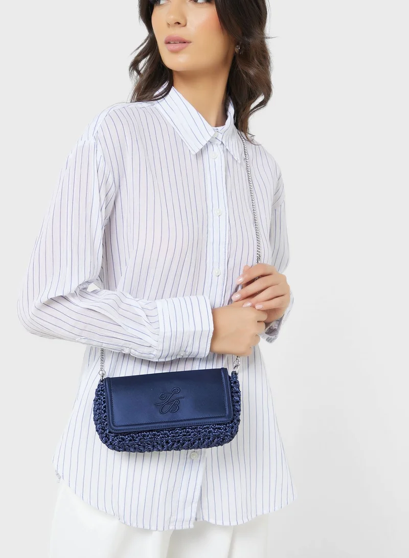 Ted Baker Evaalin Logo Detailed Flap Over Crossbody