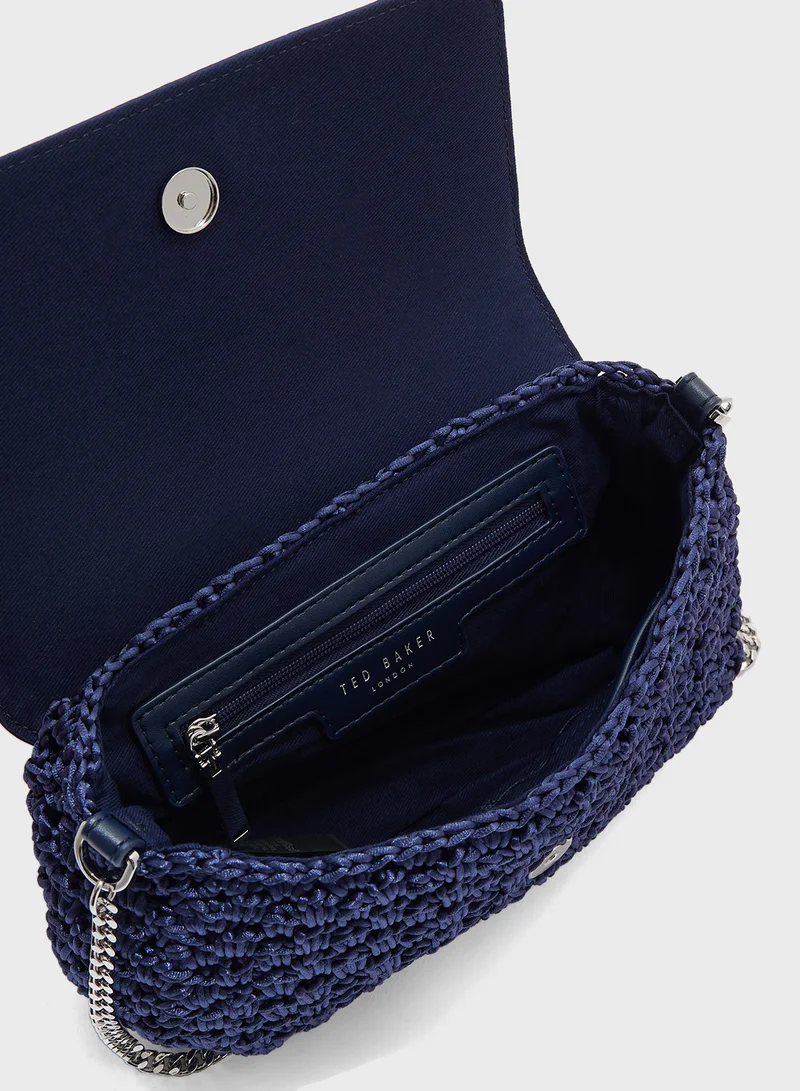 Ted Baker Evaalin Logo Detailed Flap Over Crossbody