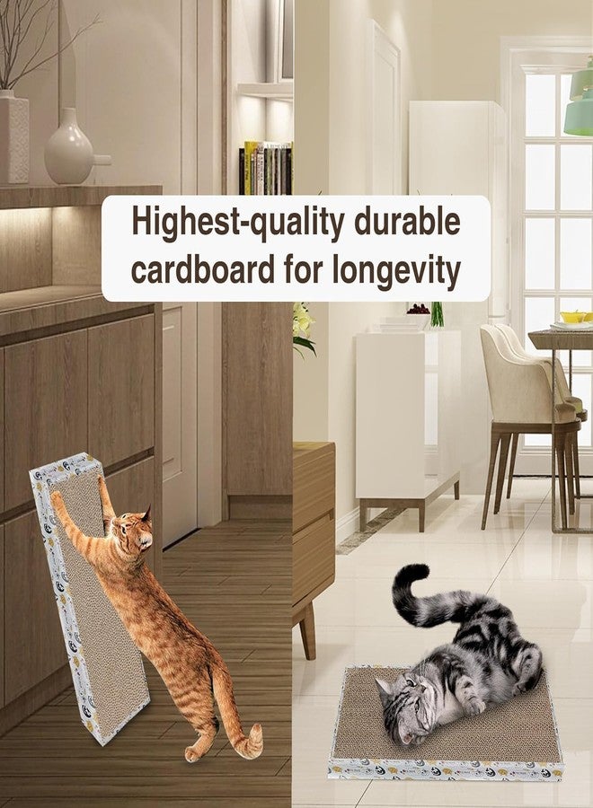 Tailworld Cat Scratcher 2-in-1 Reversible Pad with Catnip | Corrugated Scratch Board for Cats Furniture Protector 48x24x5cm (Pack of 1) - Image 5