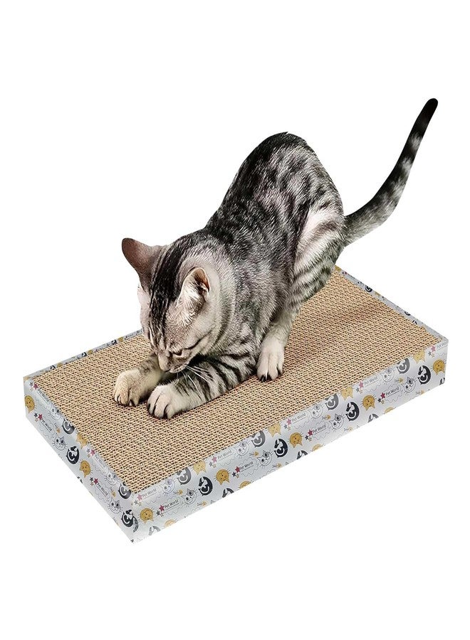 Tailworld Cat Scratcher 2-in-1 Reversible Pad with Catnip | Corrugated Scratch Board for Cats Furniture Protector 48x24x5cm (Pack of 1) - Image 1