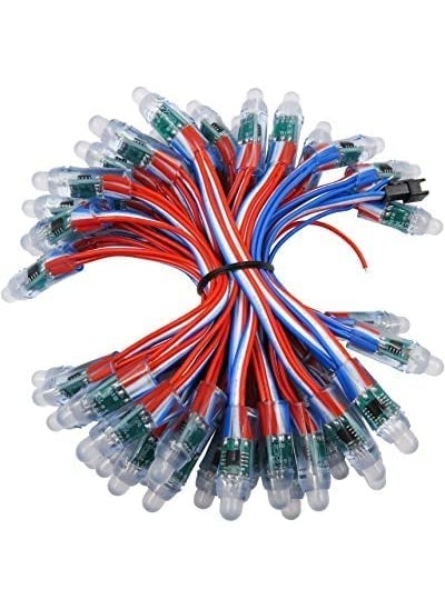 Generic 50 Bulb Pixel LED 100 Coper Original Chain Multicolor String Light WS2811 Addressable RGB LED String Lights Waterproof 12mm 5V DC 50 PCS  - Image 1