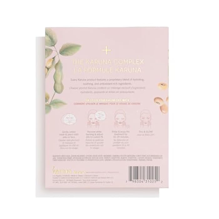 Karuna - Hydrating+ Facial Mask for Well-Moisturized & Hydrated Skin, Glow-Enhancing Facial Skin Care Products, Hydrating Face Masks with Natto, Niacinamide & Sodium Lactate, 1 Pack - Image 2