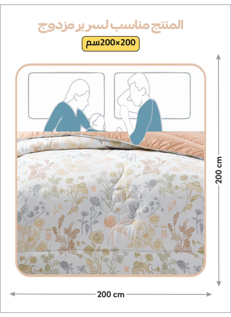 Donetella Bedding Comforter Set King Size, 6-Pcs Bed Set Fits 200x200 Cms -Printed Bedding Set-All Season- Brushed Microfiber (طقم مفرش سرير فندقي)  - Image 4