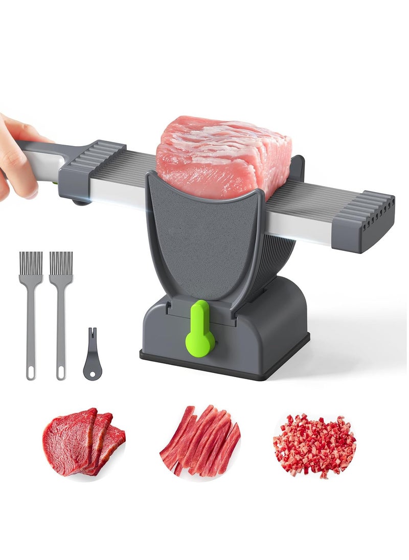 Meat cutter for fresh raw meat, adjustable thickness 2 or 0.157’, 17 in 1 stainless steel kitchen knife, manual meat cutter for  salmon, not suitable for meat  - Image 1