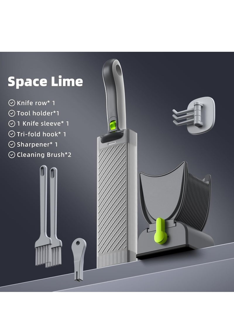 Meat cutter for fresh raw meat, adjustable thickness 2 or 0.157’, 17 in 1 stainless steel kitchen knife, manual meat cutter for  salmon, not suitable for meat  - Image 2