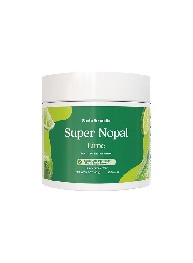 Santo Remedio Super Nopal Powder, Lime Flavor, Exclusive Formula with Nopal, and Vanadyl Sulfate. 90 Grams (30 Servings) - Image 1