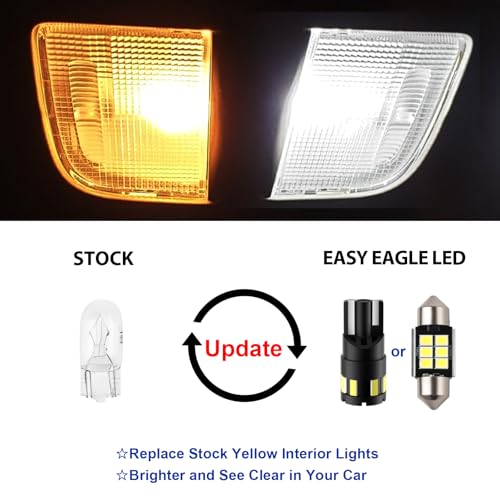 EASY EAGLE LED Interior Car Lights for Honda-Odyssey-2011-2017: 18 Piece Kit White LED Light Bulbs - Super Bright 6000K + Install Tool - Image 2
