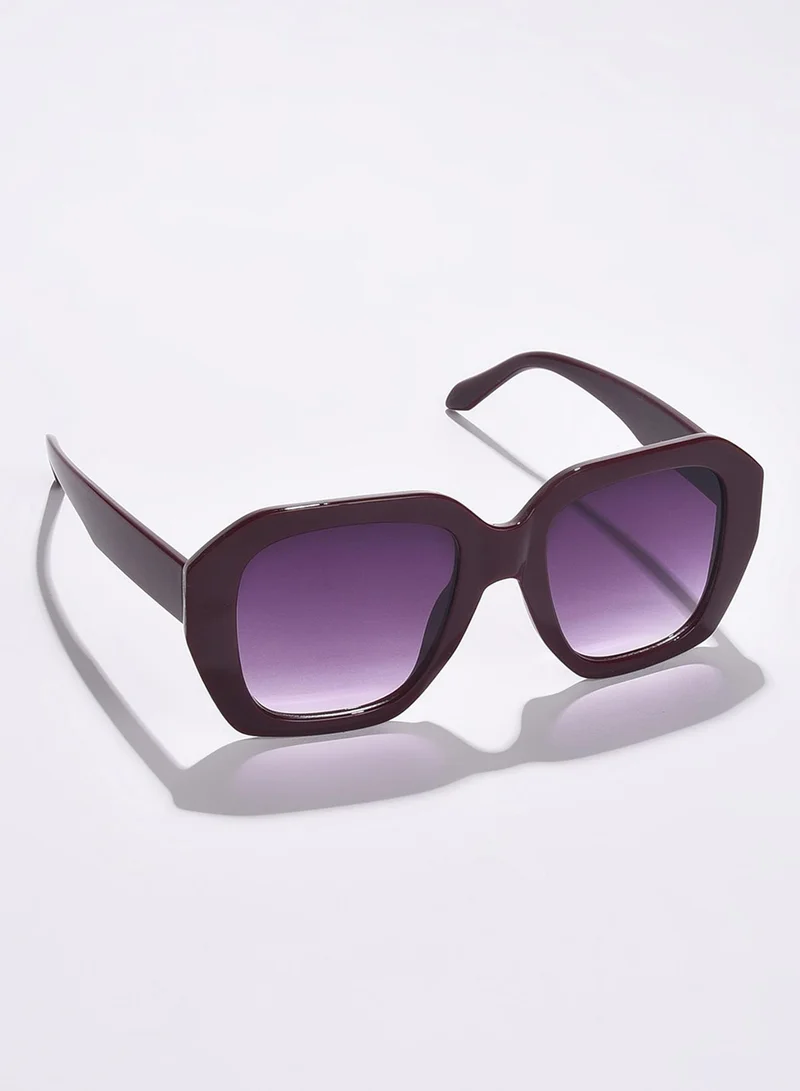 Haute Sauce Black Lens Purple Wayfarer Sunglasses