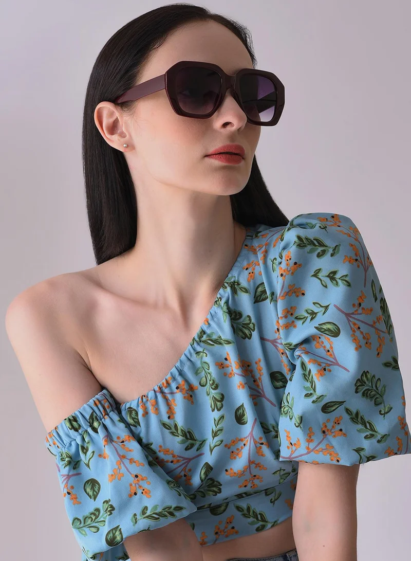 Haute Sauce Black Lens Purple Wayfarer Sunglasses