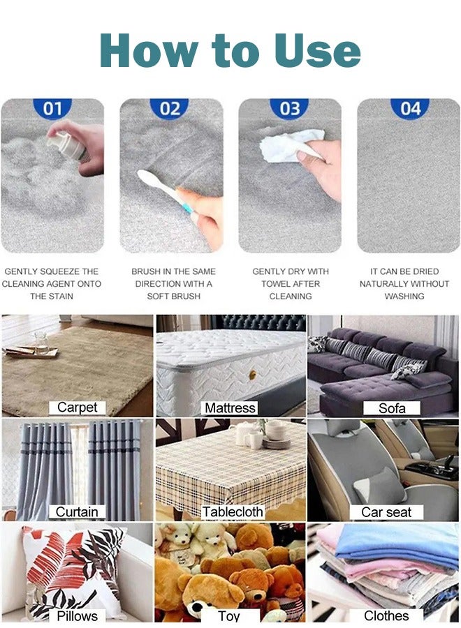 ويليام وير منظف رغوي متعدد الأغراض منظف فقاعات التنجيد يزيل الأوساخ والبقع من السجاد والستائر والمراتب والملابس والأحذية والأريكة والسترة - Image 5