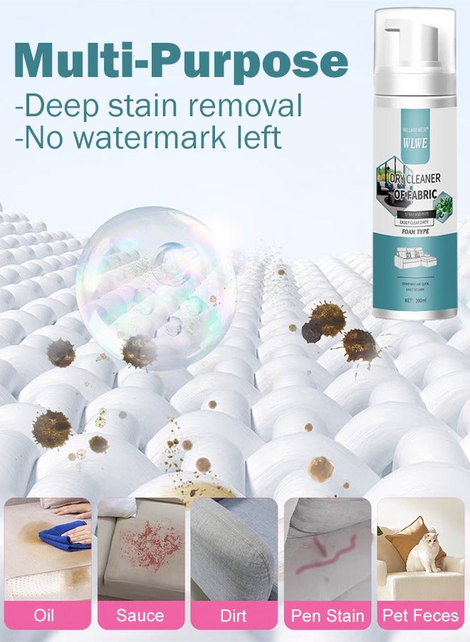 ويليام وير منظف رغوي متعدد الأغراض منظف فقاعات التنجيد يزيل الأوساخ والبقع من السجاد والستائر والمراتب والملابس والأحذية والأريكة والسترة - Image 4