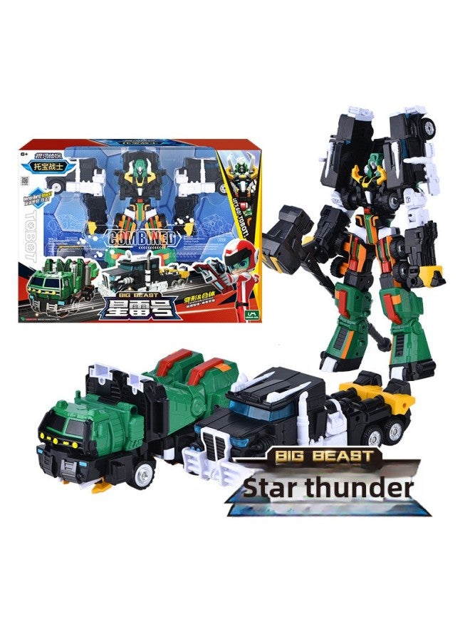 Tobao Warrior Galaxy Detective Series Broken Tiangang Wing Justice Special Police God Of War Deformation Robot Children's Toys-Color:Xinglei (binary) 7632  - Image 1