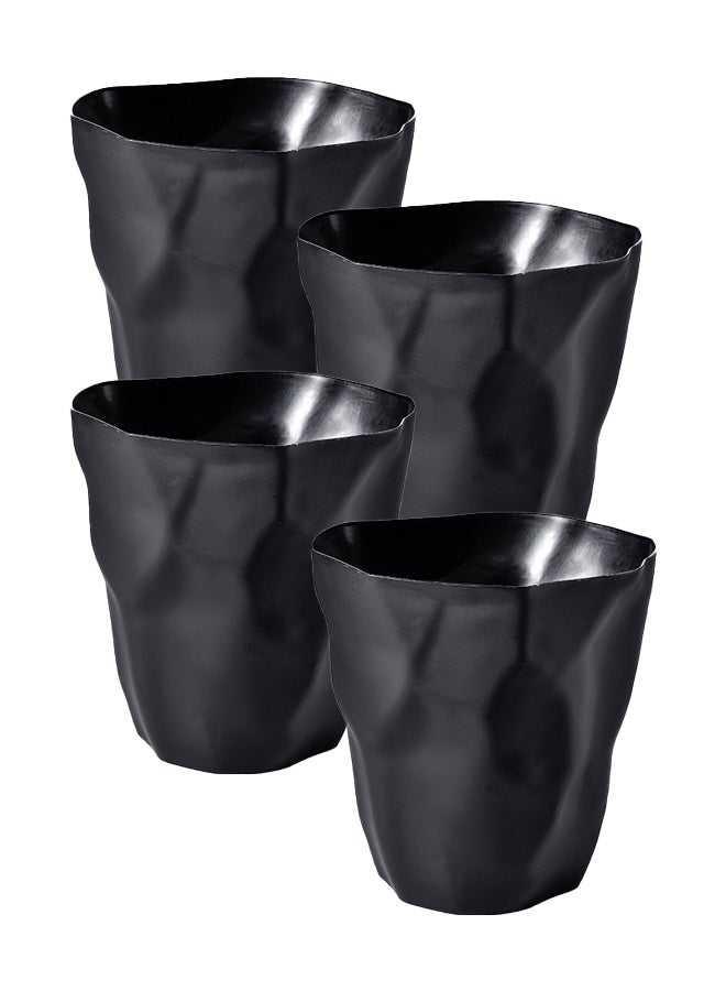 4 Pack Plastic Trash Basket ,Open Top Garbage Cans for Kitchen, Office, Dorm, Bathroom, etc, Multifunctional Trash bin,Waste Paper Basket,Black - Image 2