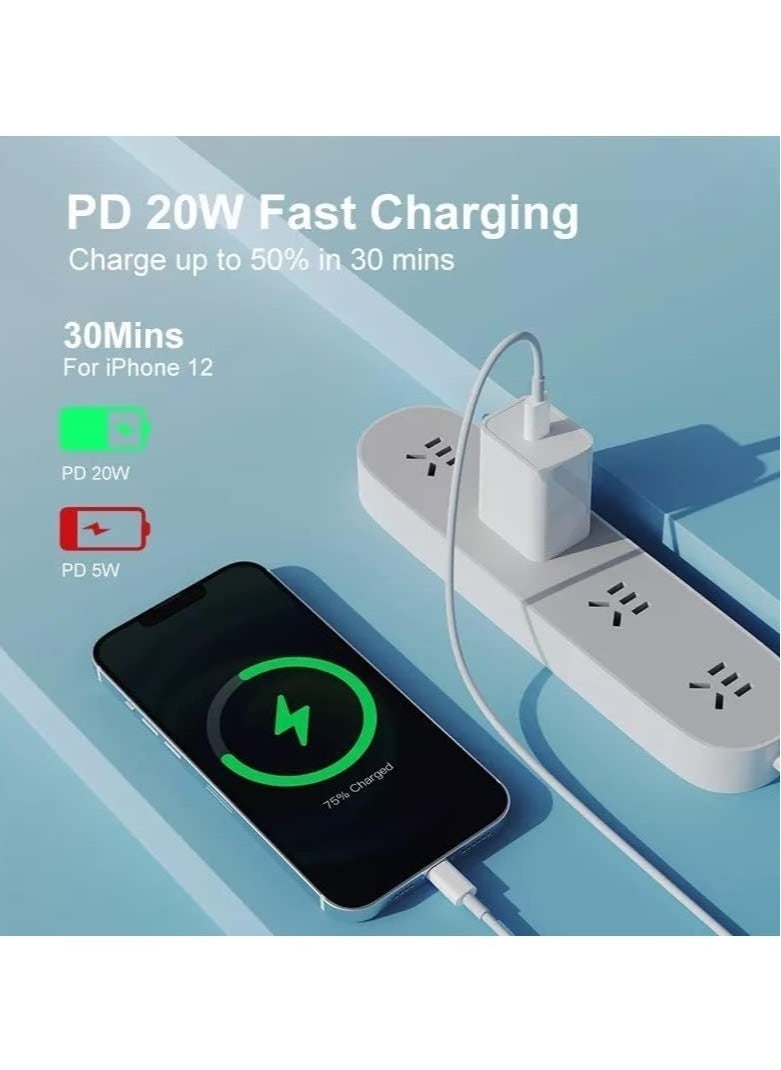 ELTRAZONE - USB C to Lightning Cable 20W Fast Charging [MFi Certified] Compatible with iPhone 13 Pro Max/12/11 Pro/X/XS/XR/8 Plus/AirPods Pro - Image 1
