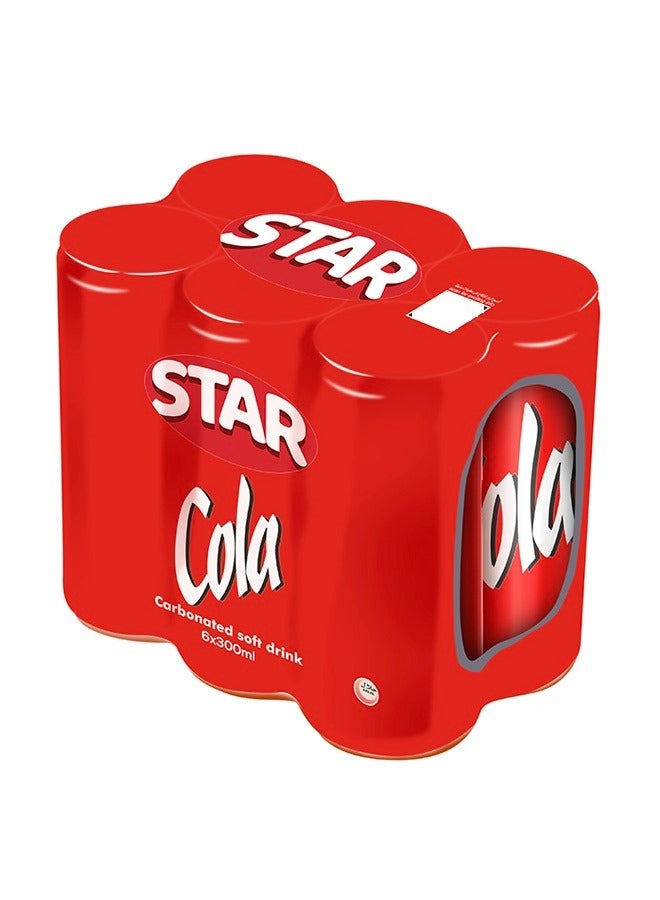 Star Cola Carbonated Soft Drink Cans 6 x 300ml - Image 1