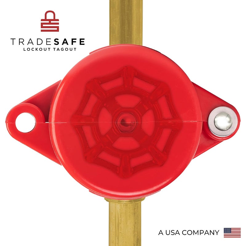 TRADESAFE Gate Valve Lockout - 2 Pack Valve Lockout Device for 1 inch to 2-1/2 inch Diameter Valve Handles, OSHA Compliant Lockout Tagout Valve for Professional and Industrial Use - Image 3