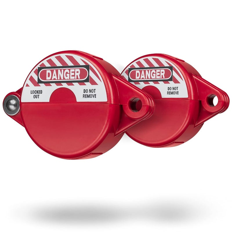 TRADESAFE Gate Valve Lockout - 2 Pack Valve Lockout Device for 1 inch to 2-1/2 inch Diameter Valve Handles, OSHA Compliant Lockout Tagout Valve for Professional and Industrial Use - Image 1