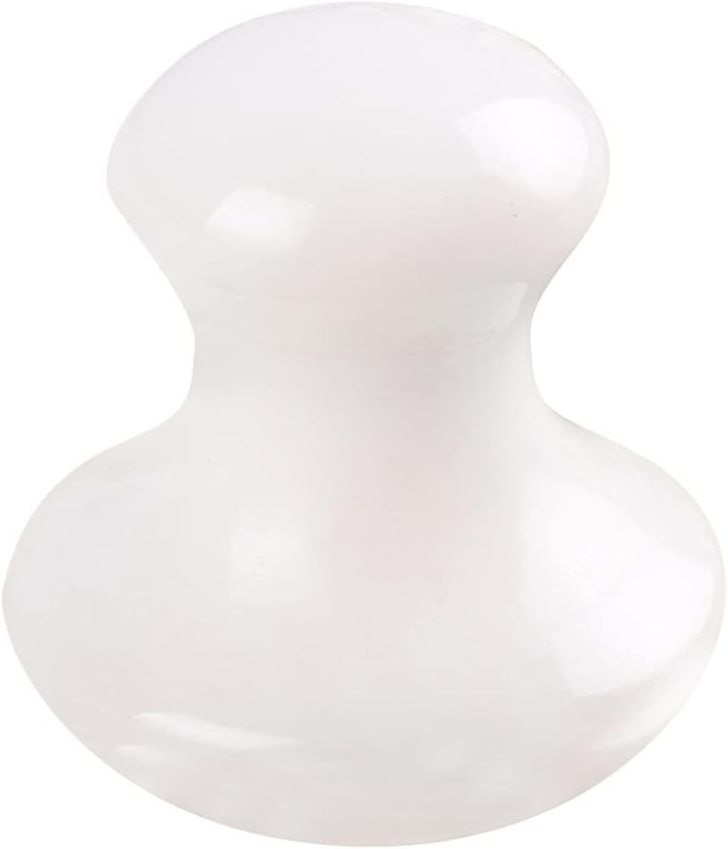 Uonlytech Gua Sha Tools Quartz Health Jade Jade Roller Stones Mushroom Remove Wrinkles for Home Spa White - Image 1