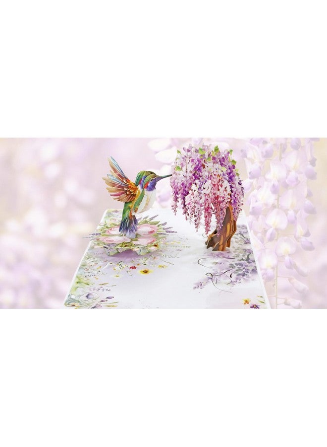 CUT POPUP.COM Cutpopup Hummingbird Birthday Card Pop Up, Mothers Day, 3D Popup Greeting Card (Hummingbird Wisteria) - Image 5