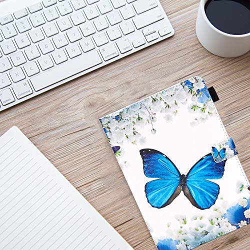 Dteck Case for iPad 9th/8th/7th Gen 10.2 Inch Tablet 2021/2020/2019 - Slim Folio Stand Smart Soft Protective Cover with Pencil Holder, Auto Wake/Sleep and Wallet Pocket, Flower Butterfly - Image 2